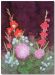 Dahlias and Gladioli silk painting