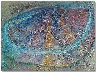 Fossil 4 - acrylic on box canvas