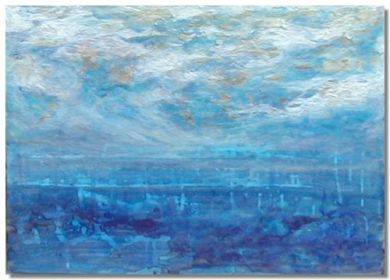 Blue Light 2 - acrylic on box canvas