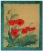 Poppy wall hanging. Original silk painting
